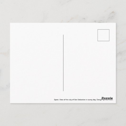 Blick auf die Stadt San Sebastian bei sonniger Zei Postkarte (Rückseite)
