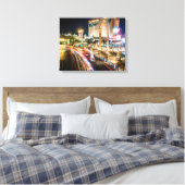 Blick auf die Straße Las Vegas Nevada im Abend Leinwanddruck (Insitu (Schlafzimmer))