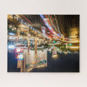 Blick auf die Straße Las Vegas Nevada im Abend Puzzle (Horizontal)