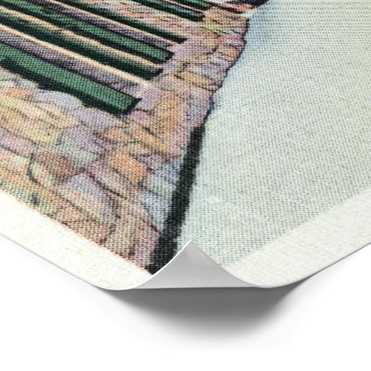 Blick auf die Südplattform im Winter Poster (Ecke)