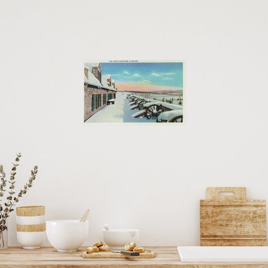 Blick auf die Südplattform im Winter Poster (Küche)