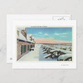 Blick auf die Südplattform im Winter Postkarte (Vorne/Hinten)