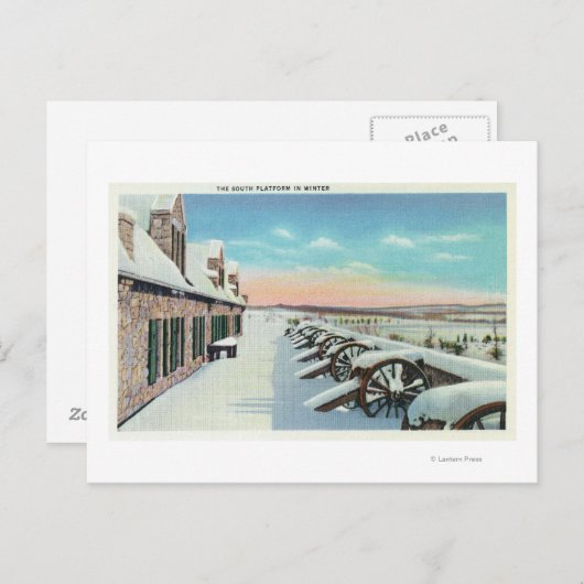 Blick auf die Südplattform im Winter Postkarte (Vorne/Hinten)