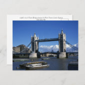 Blick auf die Tower Bridge in den 90er Jahren Postkarte (Vorne/Hinten)