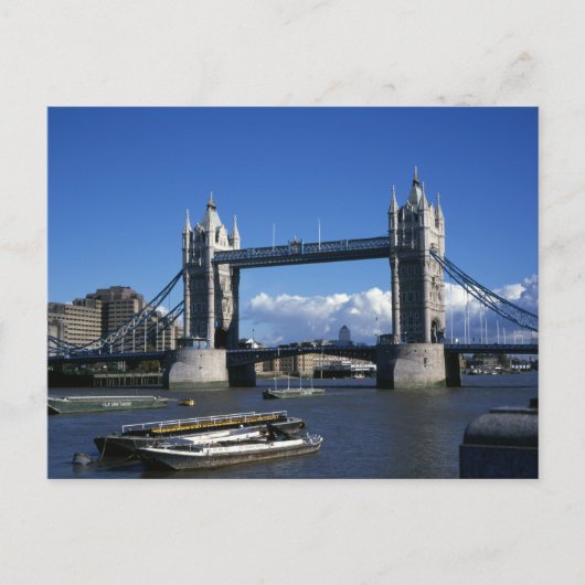 Blick auf die Tower Bridge in den 90er Jahren Postkarte (Vorderseite)