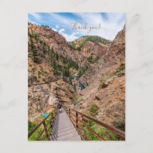 Blick auf die Treppe von Seven Falls - Danke Postk Postkarte