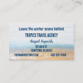Blick auf die tropische Insel im Winter Visitenkarte (Rückseite)