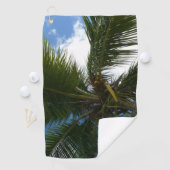 Blick auf die tropische Natur der Kokospalme Golfhandtuch (Insitu)