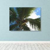 Blick auf die tropische Natur der Kokospalme Leinwanddruck (Insitu (Holzboden))