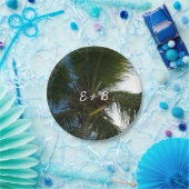 Blick auf die tropische Natur der Kokospalme Pappteller (Party)