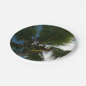 Blick auf die tropische Natur der Kokospalme Pappteller (Schrägansicht)