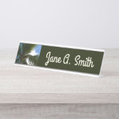 Blick auf die tropische Natur der Kokospalme Schreibtischnamensplakette (Vorderseite )