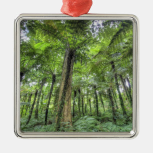 Blick auf die Vegetation im Bali Botanischen Garte Silbernes Ornament