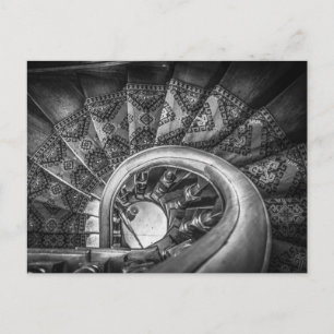 Blick auf die verzierte Treppe, das Schloss Lanarc Postkarte