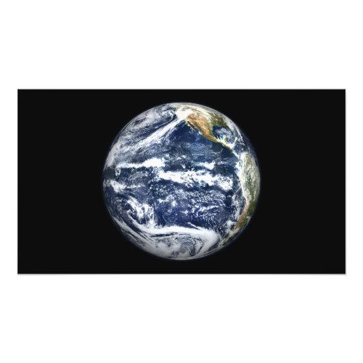 Blick auf die Vollerde, zentriert auf den Pazifikr Fotodruck (Vorne)