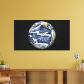 Blick auf die Vollerde, zentriert auf den Pazifikr Leinwanddruck (Insitu (Wohnzimmer))