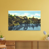 Blick auf die Wasserfälle und den alten Mann Leinwanddruck (Insitu (Wohnzimmer))