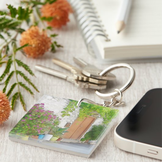 Blick auf die Wasserfarben Schlüsselanhänger (Vorderseite rechts)