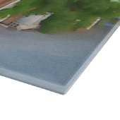 Blick auf die Wasserfarben Schneidebrett (Ecke)