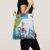 Blick auf die Wasserfarben Tasche (Von Nahem)