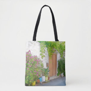 Blick auf die Wasserfarben Tasche