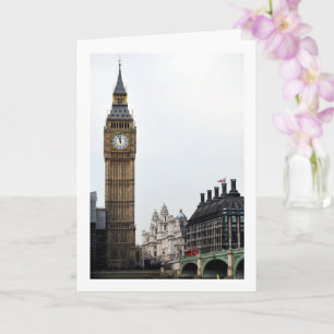 Blick auf die Westminster Bridge, London, England Karte