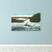 Blick auf die Whirlpool Rapids Bridge und den Whir Leinwanddruck (Insitu (Holzboden))