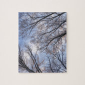 Blick auf die Wintermorgendliche Bäume Puzzle (Vertikal)