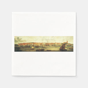 Blick auf Dordrecht aus dem Norden von Adam Willae Serviette