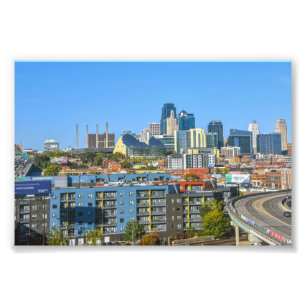 Blick auf Downtown Kansas City, Missouri Fotodruck