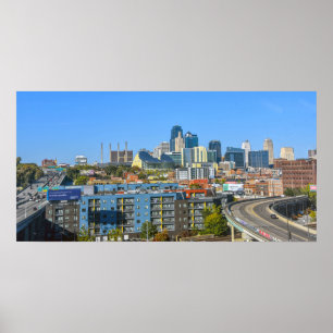 Blick auf Downtown Kansas City, Missouri Poster