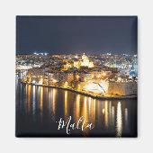 Blick auf drei Städte in Malta am Abend Magnet (Vorne)