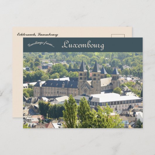 Blick auf Echternach Luxemburg Postkarte (Vorne/Hinten)