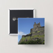 Blick auf Edinburgh Castle, Edinburgh, Schottland, Button (Vorne & Hinten)