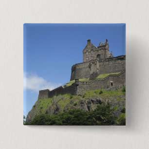 Blick auf Edinburgh Castle, Edinburgh, Schottland, Button