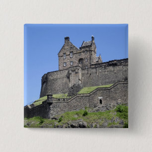 Blick auf Edinburgh Castle, Edinburgh, Schottland, Button