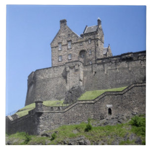 Blick auf Edinburgh Castle, Edinburgh, Schottland, Fliese