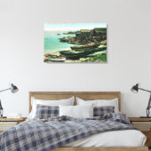 Blick auf ein chinesisches Fischerdorf Leinwanddruck (Insitu (Schlafzimmer))