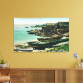 Blick auf ein chinesisches Fischerdorf Leinwanddruck (Insitu (Wohnzimmer))