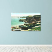 Blick auf ein chinesisches Fischerdorf Leinwanddruck (Insitu (Holzboden))