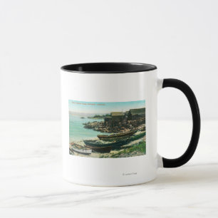 Blick auf ein chinesisches Fischerdorf Tasse