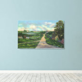 Blick auf eine alte Cape Cod Lane Leinwanddruck (Insitu (Holzboden))