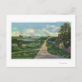 Blick auf eine alte Cape Cod Lane Postkarte (Vorderseite)