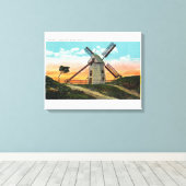 Blick auf eine alte Windmühle Leinwanddruck (Insitu (Holzboden))