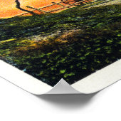 Blick auf eine alte Windmühle Poster (Ecke)