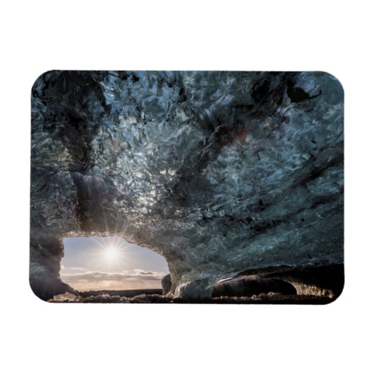 Blick auf eine Eishöhle, Island Magnet (Horizontal)