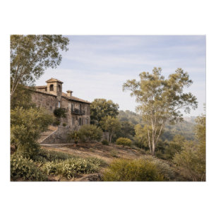 Blick auf eine Villa in der Nähe von Toledo, Spani Poster