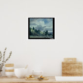 Blick auf eine weite Landschaft, mit Bäumen im Vor Poster (Küche)