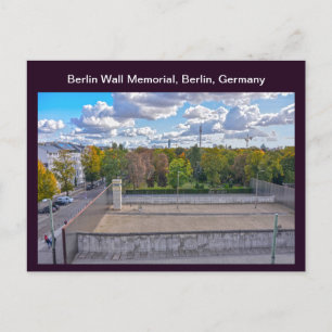 Blick auf einen Abschnitt der Berliner Mauer, Deut Postkarte