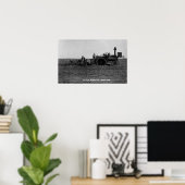 Blick auf einen Big Steam Plow Poster (Heimbüro)